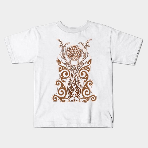 La Téne Celtic Stag Kids T-Shirt by Dysis23A